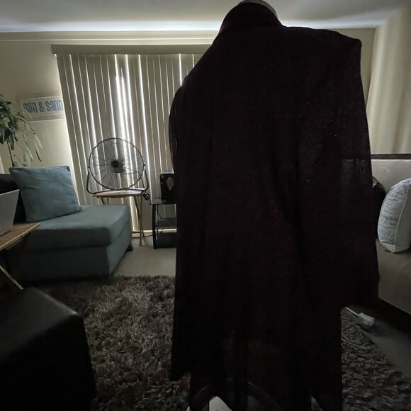 R & M Richards Women's Purple Metallic Open Front Jacket Plus Size 20W Wedding - Picture 12 of 14